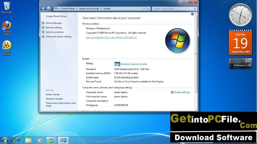 Windows 7 Ultimate 32 bit free download 1024x576 1
