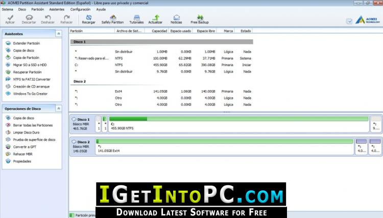 AOMEI Partition Assistant 8 Free Download 2