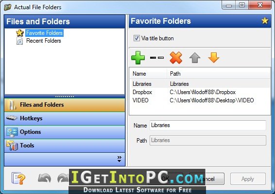 Actual File Folders 1.13 Free Download 3
