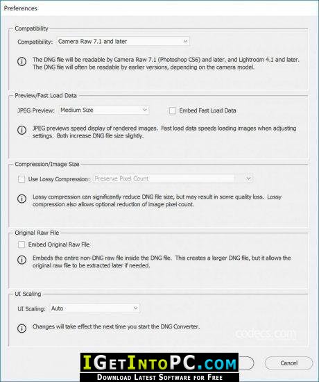 Adobe DNG Converter 13 Free Download Windows and MacOS 4
