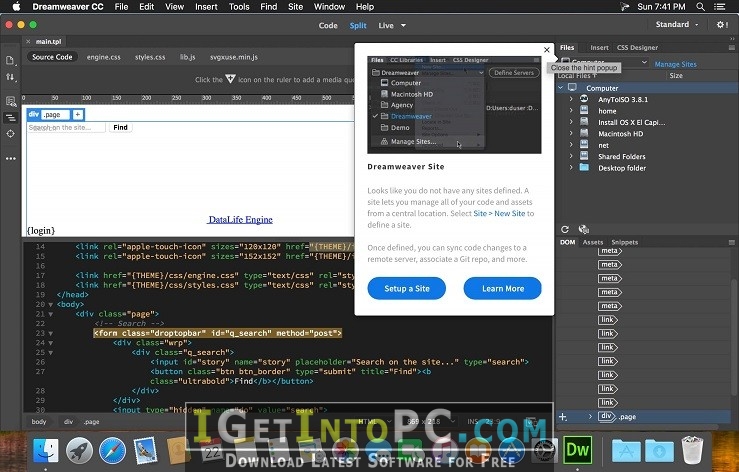 Adobe Dreamweaver CC 2018 18.2.0.10165 macOS Free Download 3