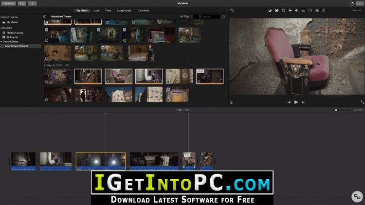 Apple iMovie 10 Free Download macOS 1