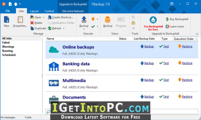 Backup4all Professional 7.3 build 403 Free Download 1