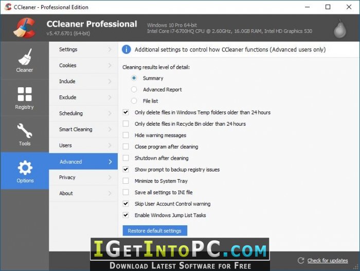 CCleaner Professional 5.47.6701 Retail Free Download 3
