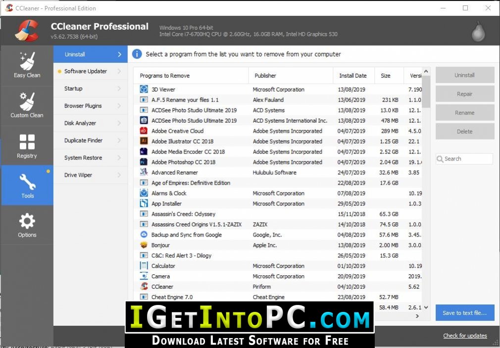 CCleaner Professional 5.62.7538 Free Download 3