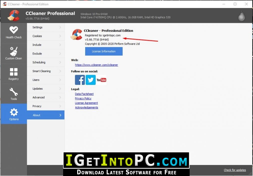 CCleaner Professional 5.66.7716 Free Download 1 1