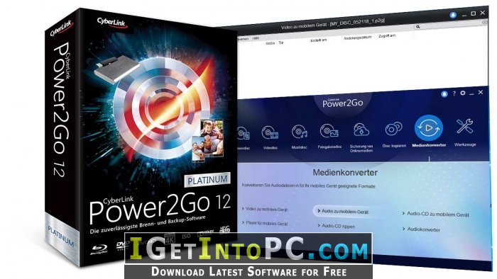 CyberLink Power2Go Platinum 12.0.0621.0 Free Download 1