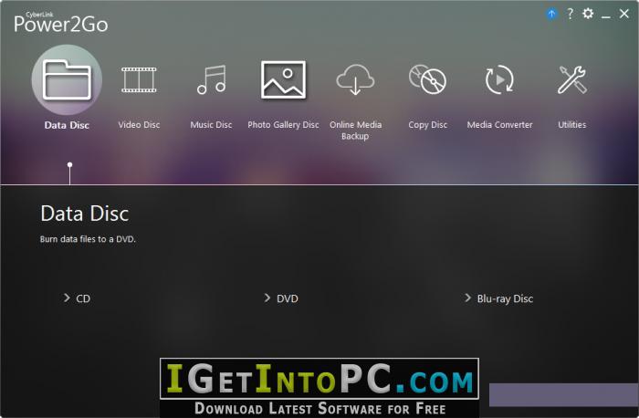 CyberLink Power2Go Platinum 12.0.0621.0 Free Download 3