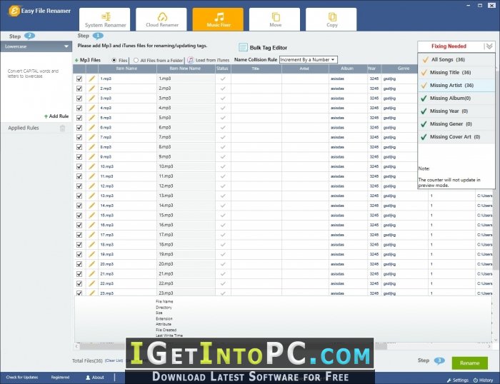 Easy File Renamer 2.2 Free Download 2