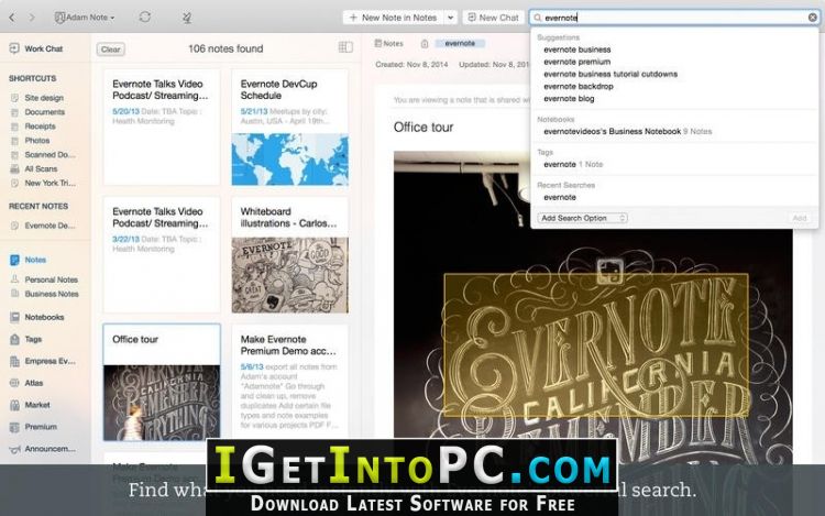 Evernote 6.15 Windows and macOS Free Download 3