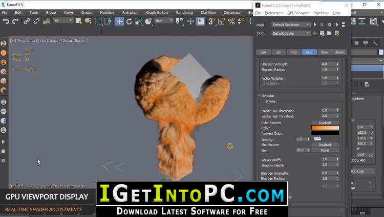 FumeFX 5.0.6 for 3ds Max 2014 2021 C4D R18 R21 Free Download 2