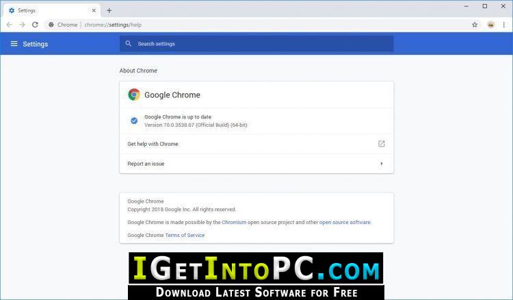 Google Chrome 70.0.3538.110 Offline Installer Free Download 2