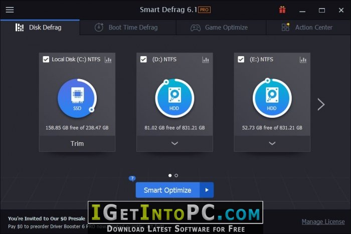 IObit Smart Defrag Pro 6.1.0.118 Free Download 3