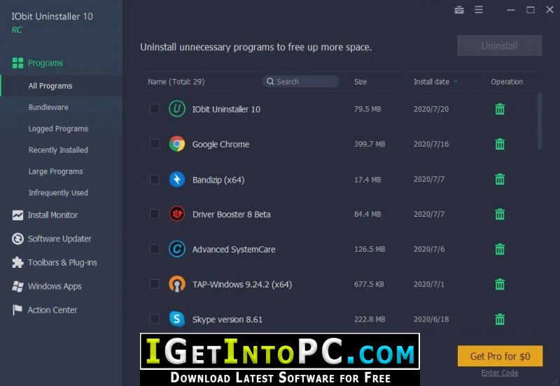 IObit Uninstaller Pro 10 Free Download 2