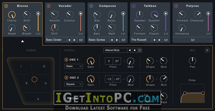 IZotope VocalSynth 2.00 macOS Free Download 2