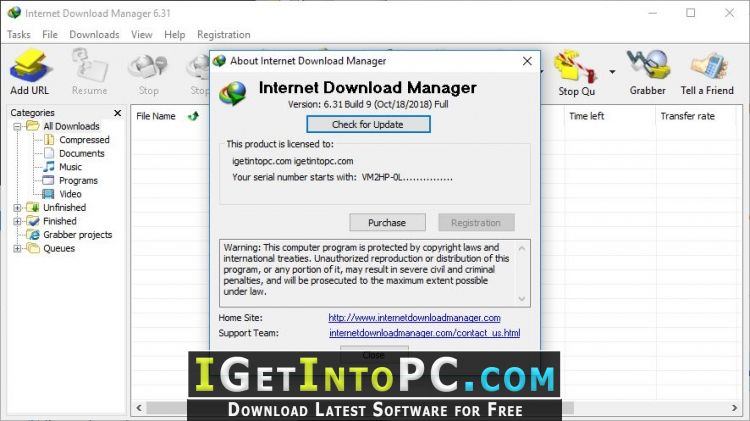 Internet Download Manager 6.31 Build 9 IDM Free Download 1