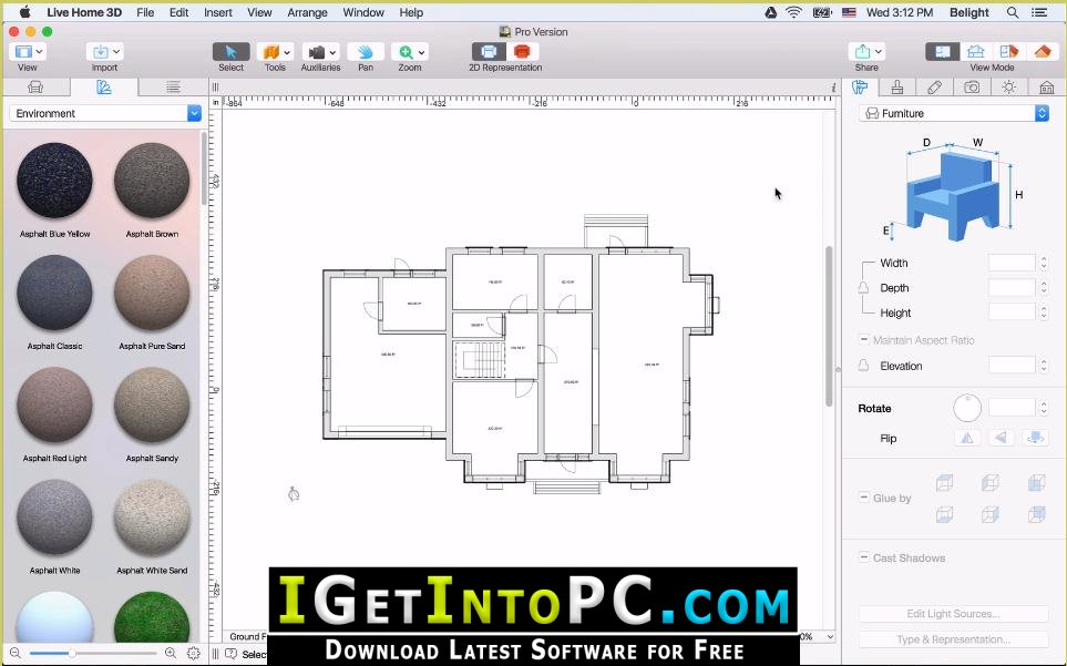 Live Home 3D Pro 3.7.2 Free Download macOS 1 1