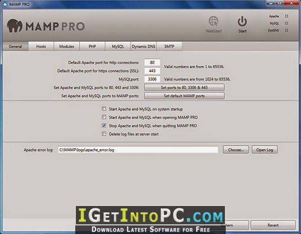 MAMP MAMP PRO 4.0.1.36039 Free Download 4