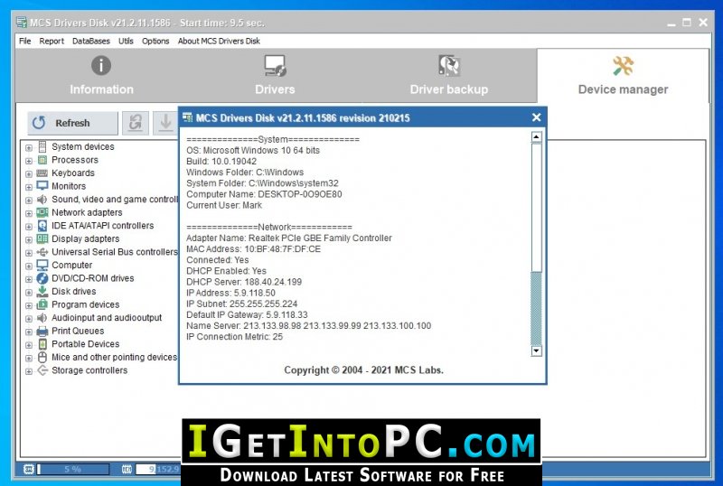 MCS Drivers Disk 2021 Free Download 4