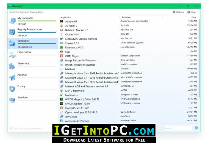 MacPaw CleanMyPC 1.10.5.2041 Free Download 3