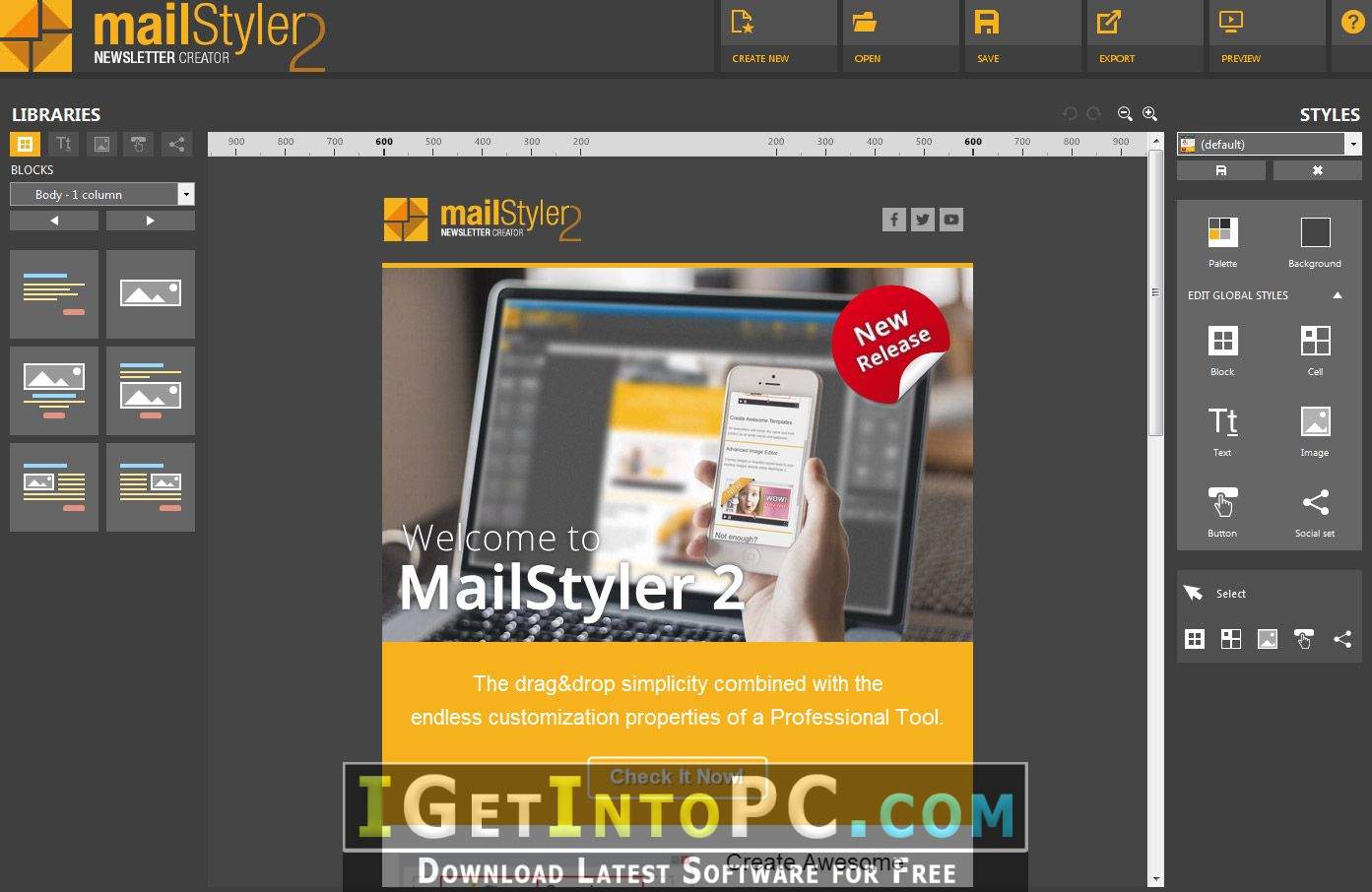 MailStyler Newsletter Creator Pro 2.3.0.100 Free Download 2