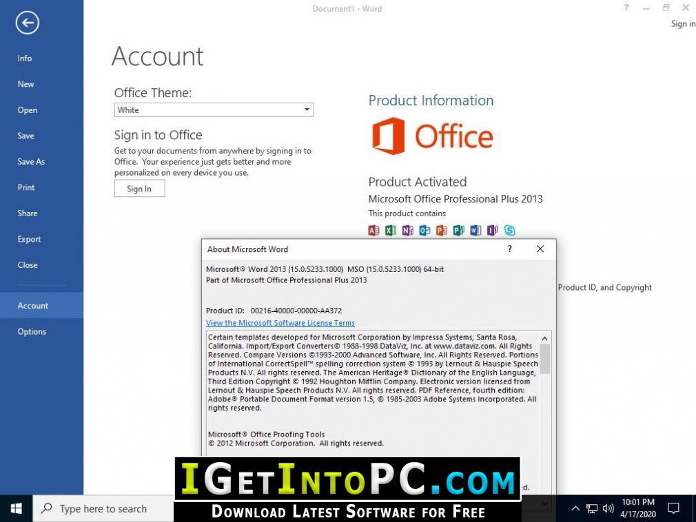Microsoft Office 2013 SP1 Professional Plus May 2020 Free Download 3