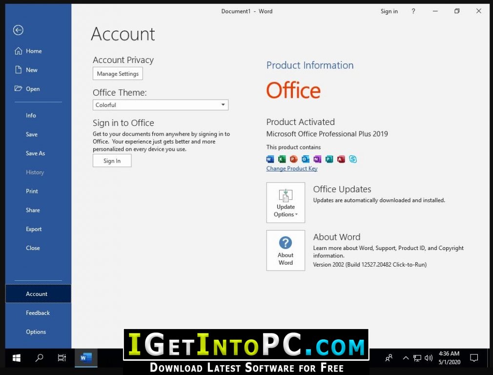 Microsoft Office 2019 Professional Plus May 2020 Free Download 1 1