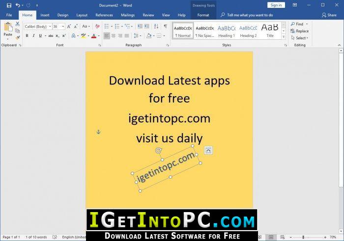 Microsoft Office 2019 Updated April 2019 Free Download 2