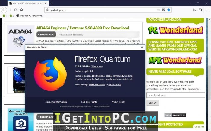 Mozilla Firefox 62.0.2 Offline Installer Free Download 1
