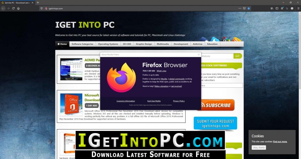 Mozilla Firefox 70 Offline Installer Free Download