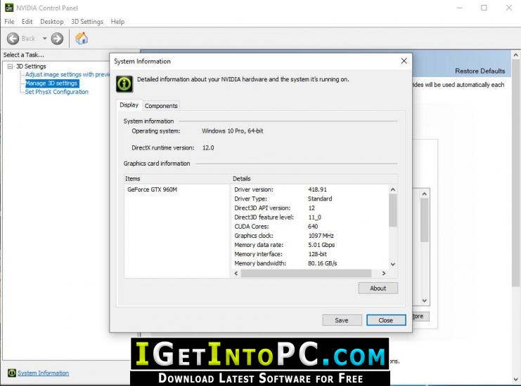 NVIDIA GeForce Desktop Notebook Graphics Drivers 418.91 Free Download 1 2