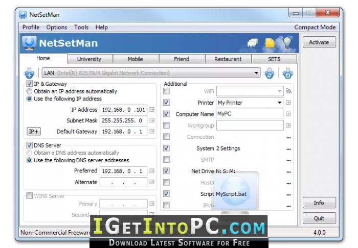NetSetMan Pro 4.7.1 Free Download 1