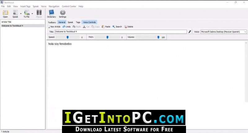 NextUp TextAloud 4.0.58 Free Download 4