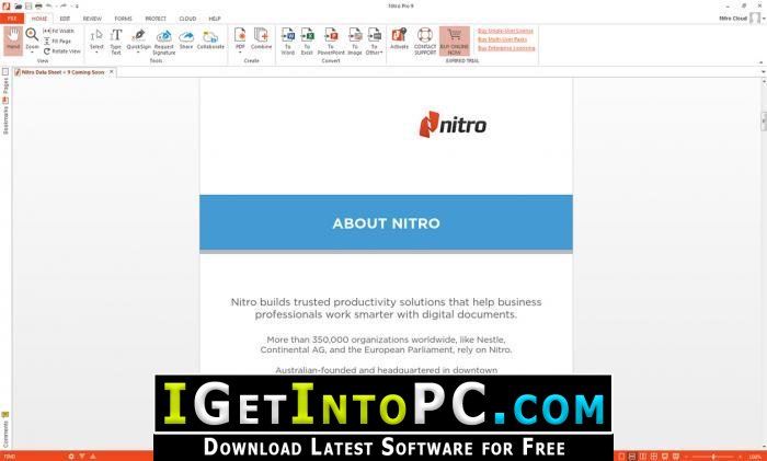 Nitro Pro Enterprise 12.16.3.574 Free Download 2