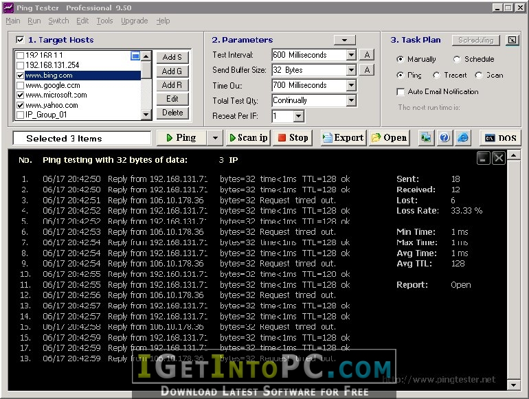 Ping Tester Pro 9.52 Free Download 1
