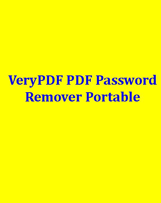 VeryPDF PDF Password Remover Portable Free Download 1