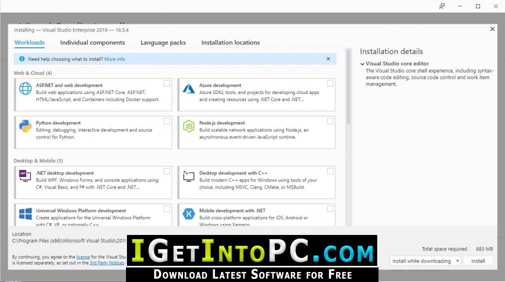 Visual Studio Enterprise 2019 16.5.4 ISO Offline Installer Free Download 1 1