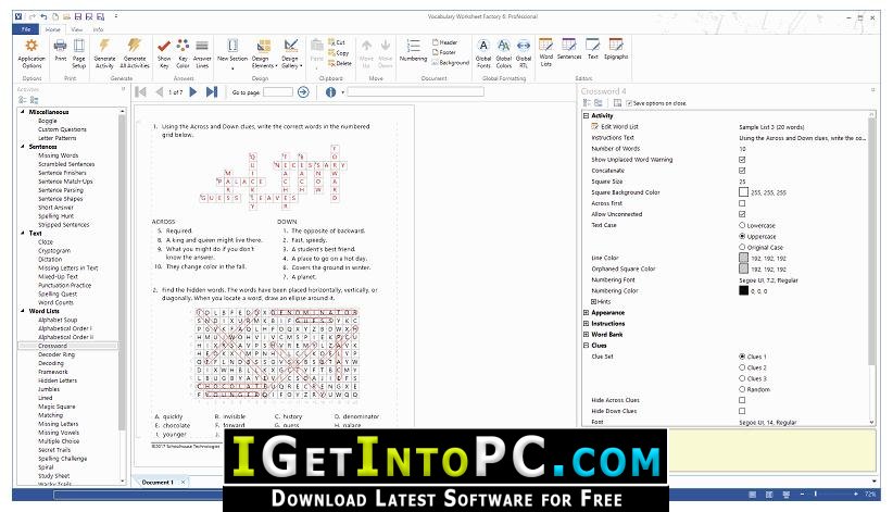 Vocabulary Worksheet Factory Enterprise 6 Free Download 1 1