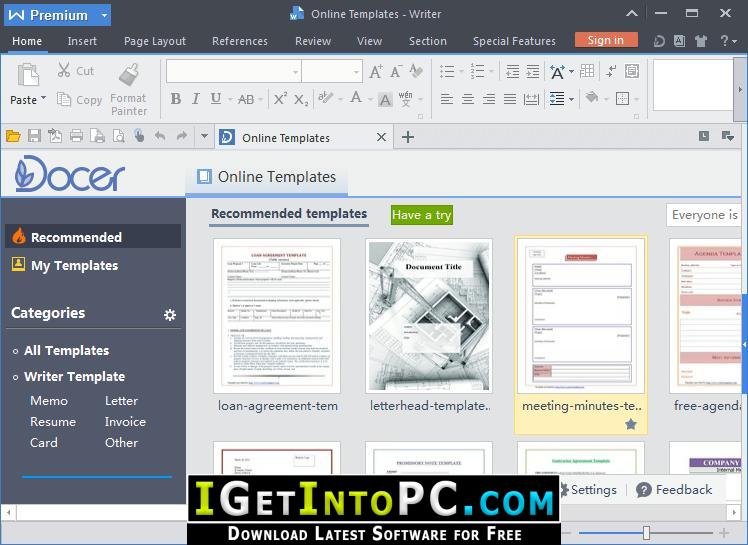 WPS Office 2016 Premium 10.2.0.7587 Free Download 1