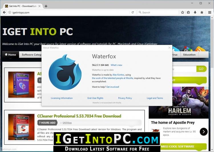 Waterfox 56.2.7.1 Offline Installer Free Download 2