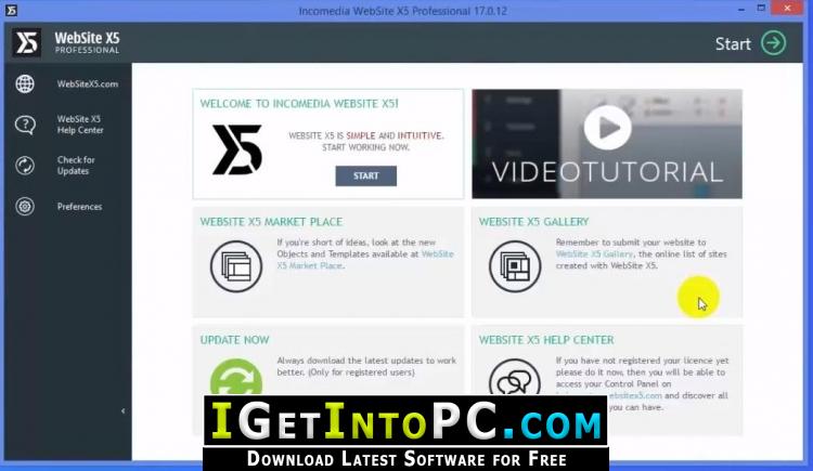 WebSite X5 Professional 17 Free Download 1