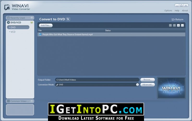 WinAVI Video Converter 11 Free Downloads 2
