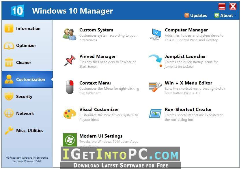 Windows 10 Manager 2.3.0 Free Download 2