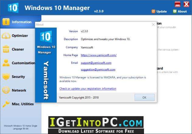 Windows 10 Manager 2.3.4 Free Download 3