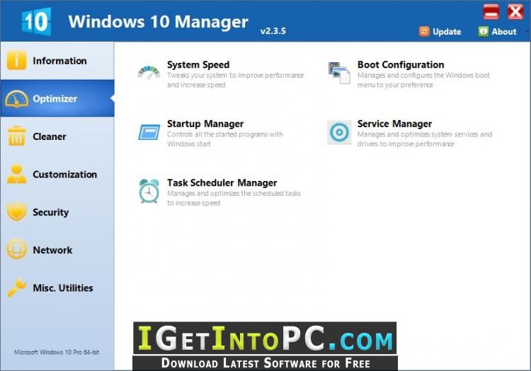 Windows 10 Manager 2.3.5 Portable Free Download 2