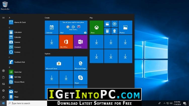 Windows 10 Pro 1809 x86 November 2018 ISO Free Download 1