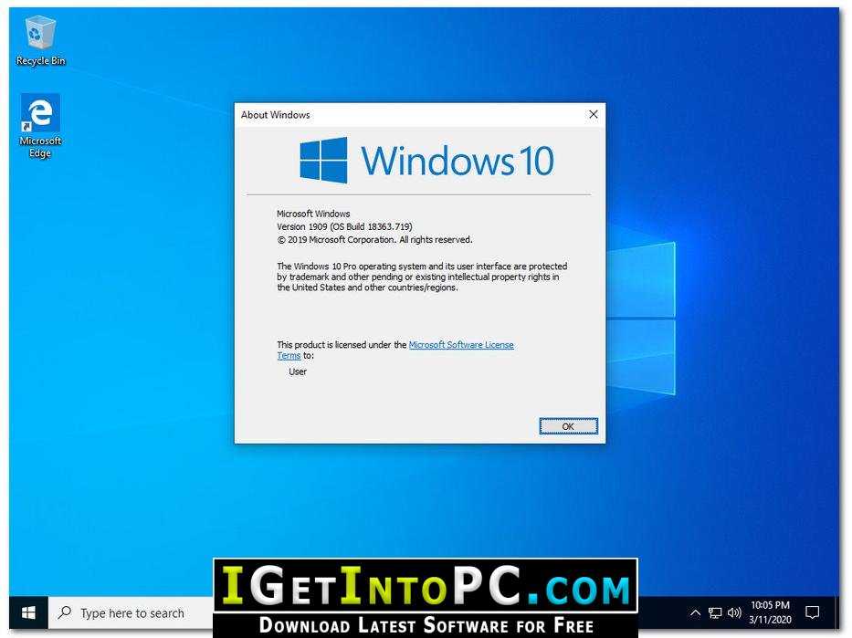 Windows 10 Pro 1909 March 2020 Free Download 5