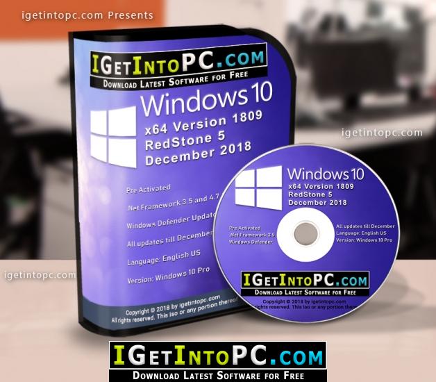 Windows 10 Pro RS5 1809 December 2018 Free Download 1