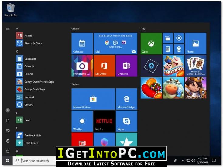 Windows 10 Pro RS5 with Office 2019 Pro Plus March 2019 Free Download 5