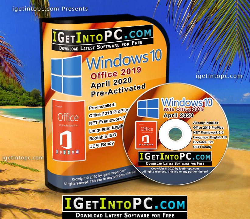 Windows 10 Pro with Office 2019 April 2020 Free Download 1